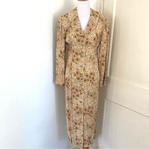 Vintage 90s Floral Maxi Dress Empire Waist Small 4